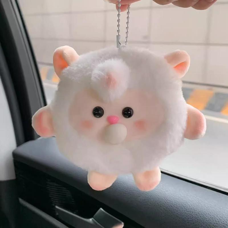 Sheep Bubble Doll Pinch Decompress Pendant Kawaii Cartoon Squeak Diy Creativity Key Chain Accessories Material Kit
