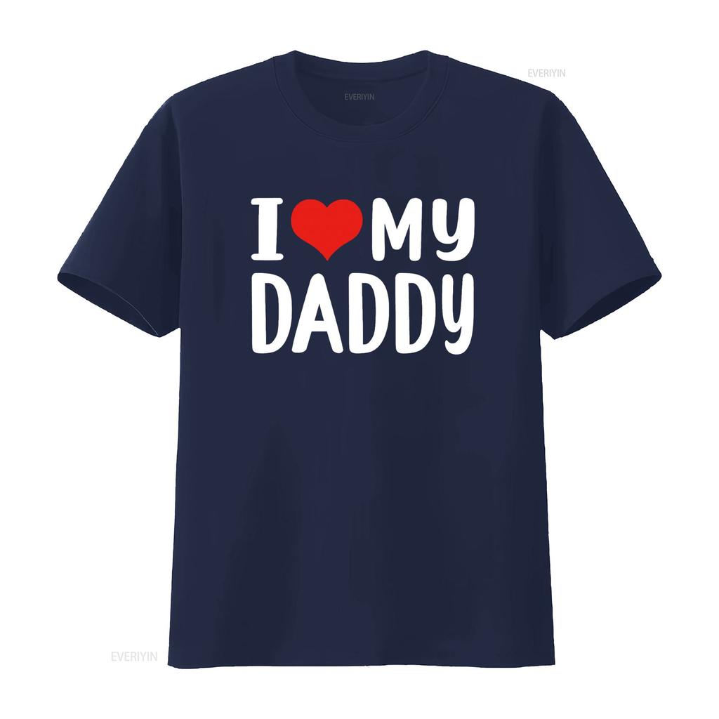 I love my daddy T Shirt vintage Washed streetwear Versatile Top For Everyday Wear Comfortable Unisex Casual fashion Soft