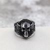Vintage Stainless Steel Men's Skull Ring Motorcycle Style Band