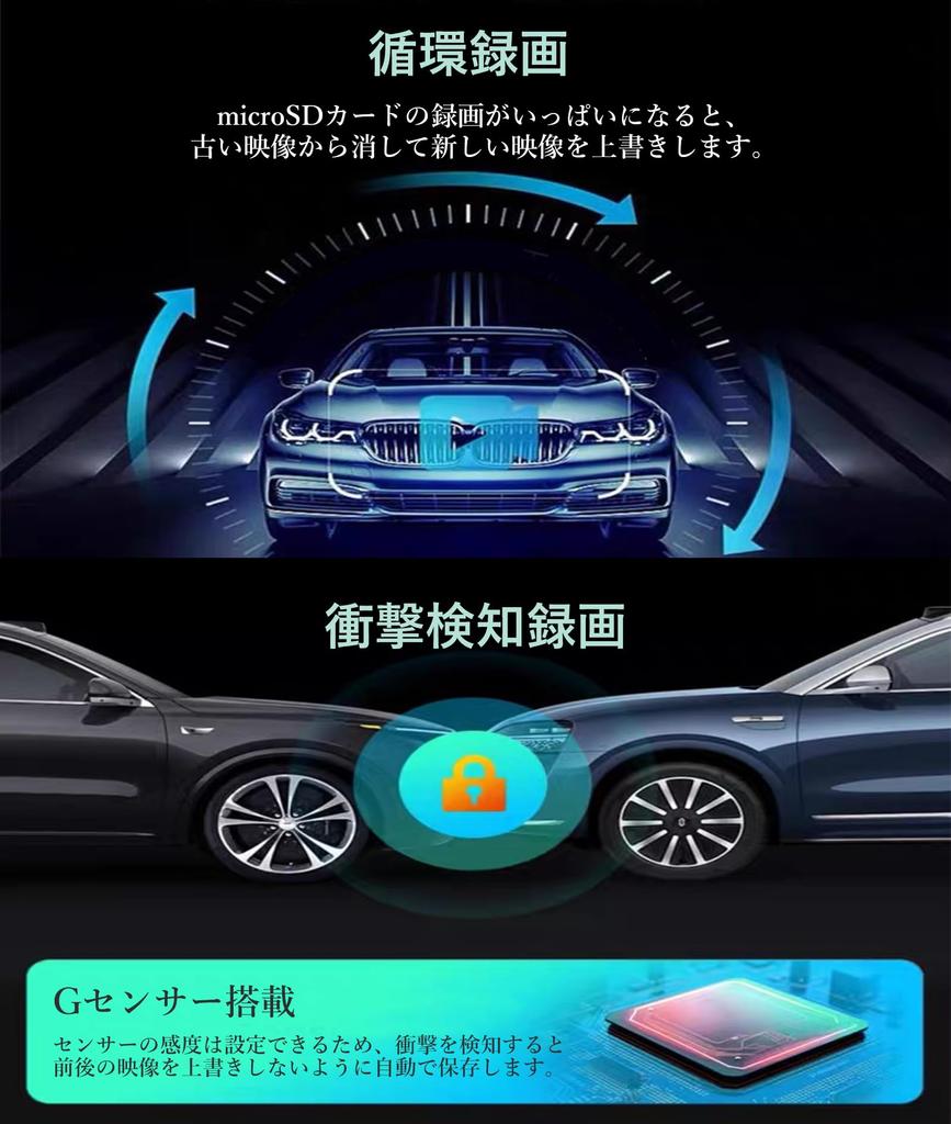 NISEKO Dash 4K Front and Rear Cameras with Adjustable Front Rotating Rear Compact Car Camera with Full HD 8 HDR Interior Audio Power Compatible with