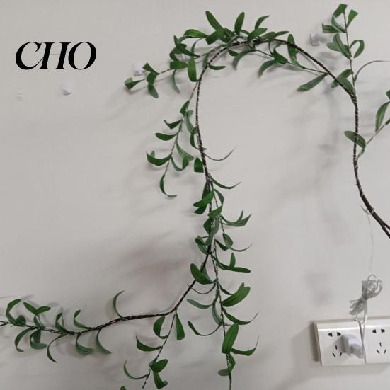 Realistic Artificial Olive Leaves Lighted Garland 6FT Fairy Light Faux Greenery Party Decoration Lights Vine Pre-lit for Spring Christmas Holiday