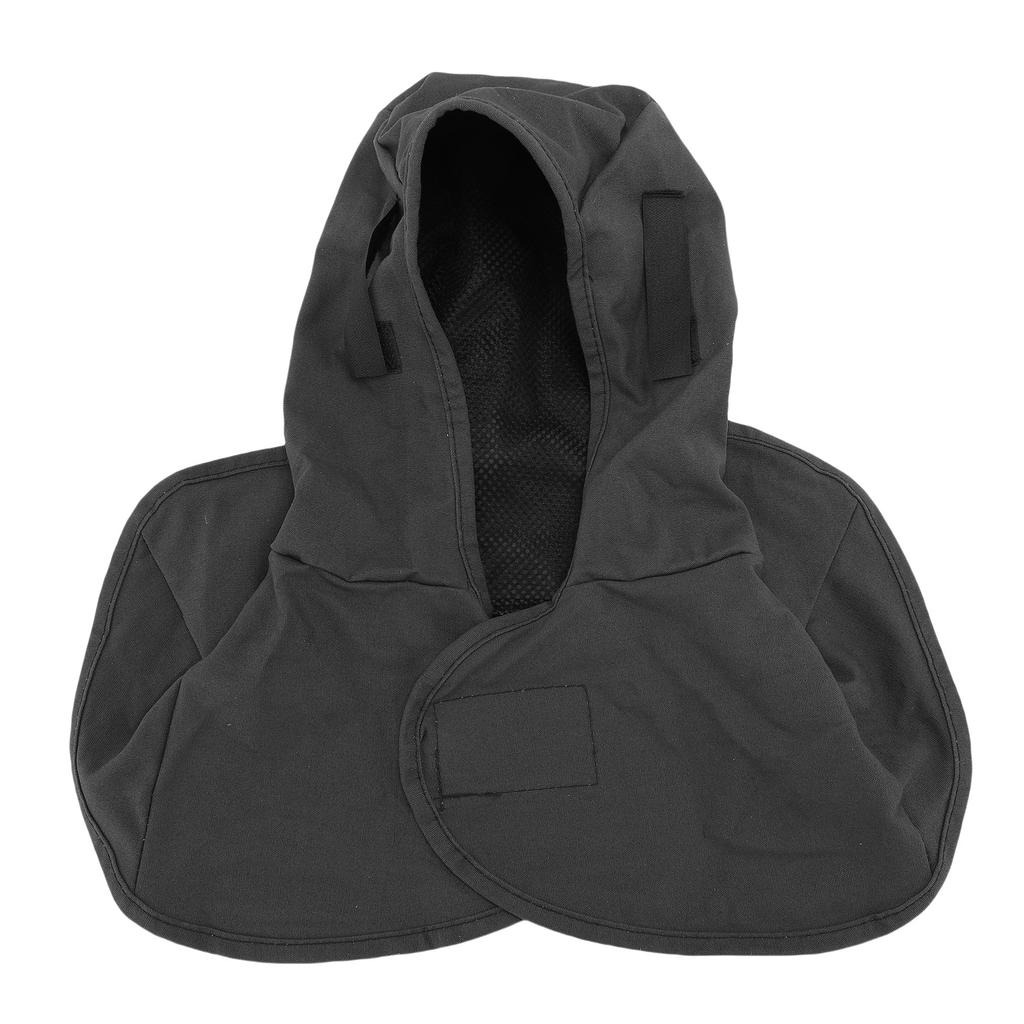 Welding Hood Flame Retardant Cotton Welding Cover with Neck Shoulder Drape Full Head Neck Protection for Men Women Gray