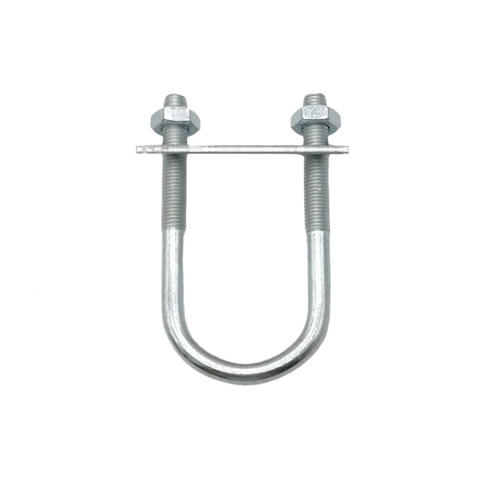 1Pcs Screws M8 Round Tube Clamp Galvanized Q235 Carbon Steel Right Angle U-bolt  for Round Tube