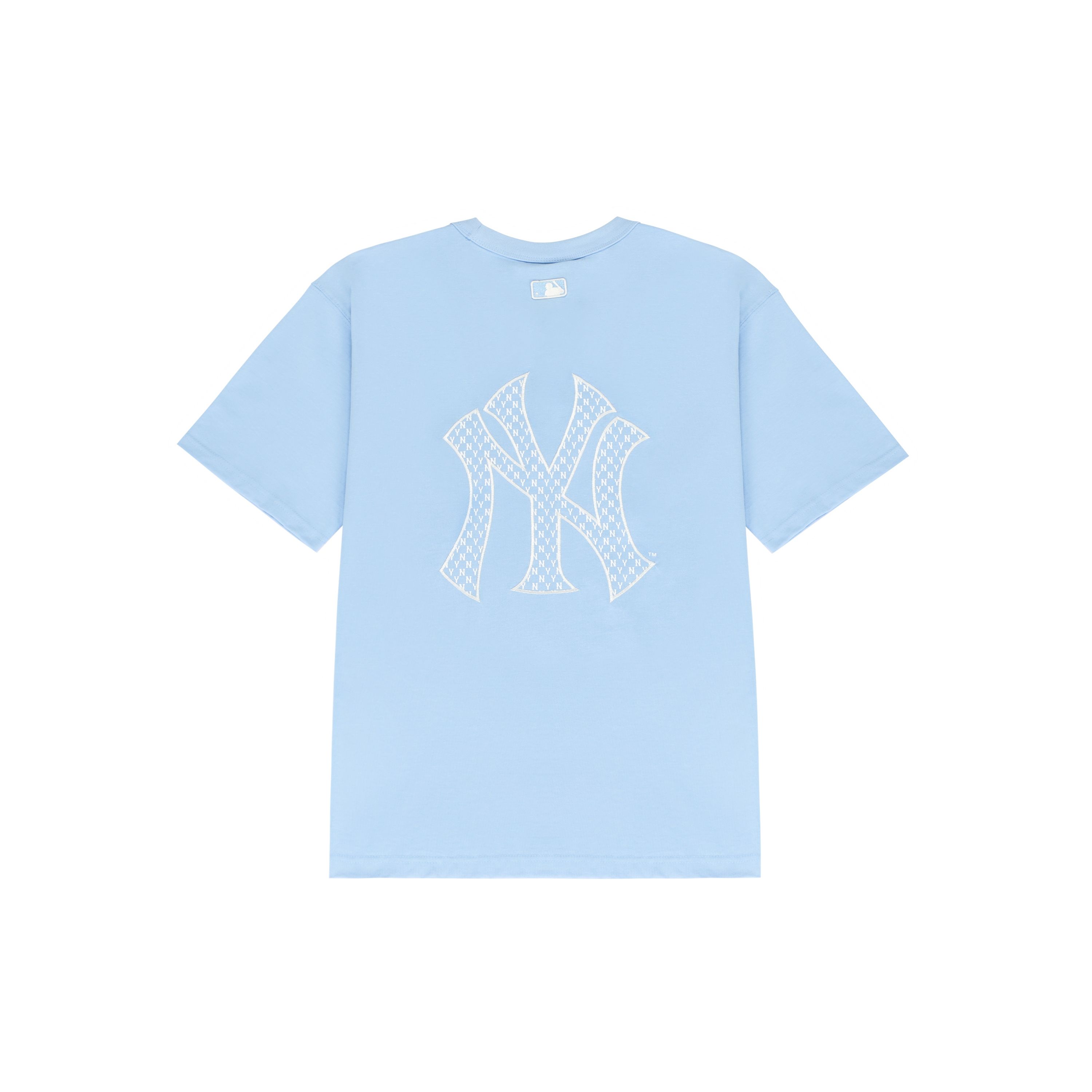 MLB New York Yankees Logo Print Dopamin Rundhals Kurzarm T-Shirt Unisex Oberteile Blau 3ATSM2023-50BLL M white