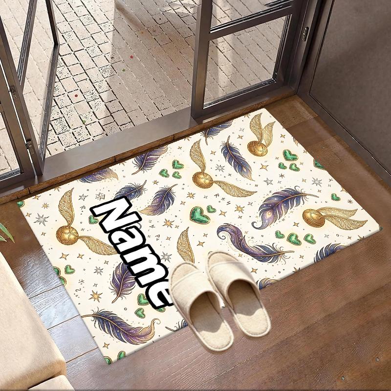 Custom Name Personalized movie Potter Print Carpet, Versatile Home Decor Rug, for Playroom, Apartment, Balcony, Entryway, Hallway Gift