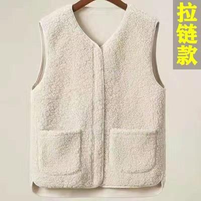 Lamb Wool Women's Fur Integrated Vest Spring and Autumn Winter New Versatile Coat Sleeveless Vest