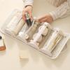 Large Capacity Portable Storage Pouches For Cosmetics Toiletries With Removable Dividers And PVC Materials