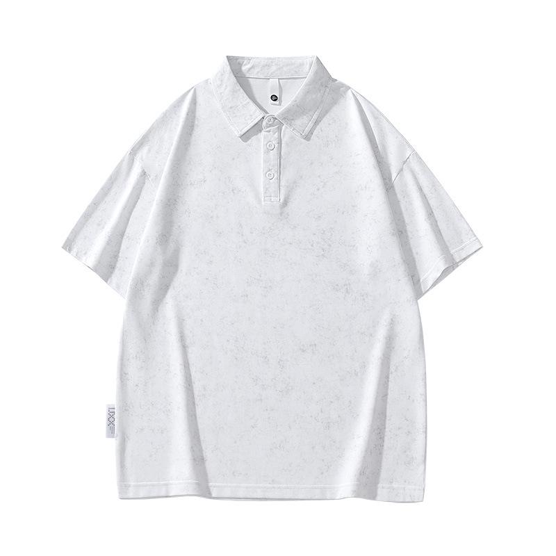 Men's Summer Tie-Dye Short-Sleeve Polo Shirt - Breathable, Casual, Korean Style Lapel T-shirt