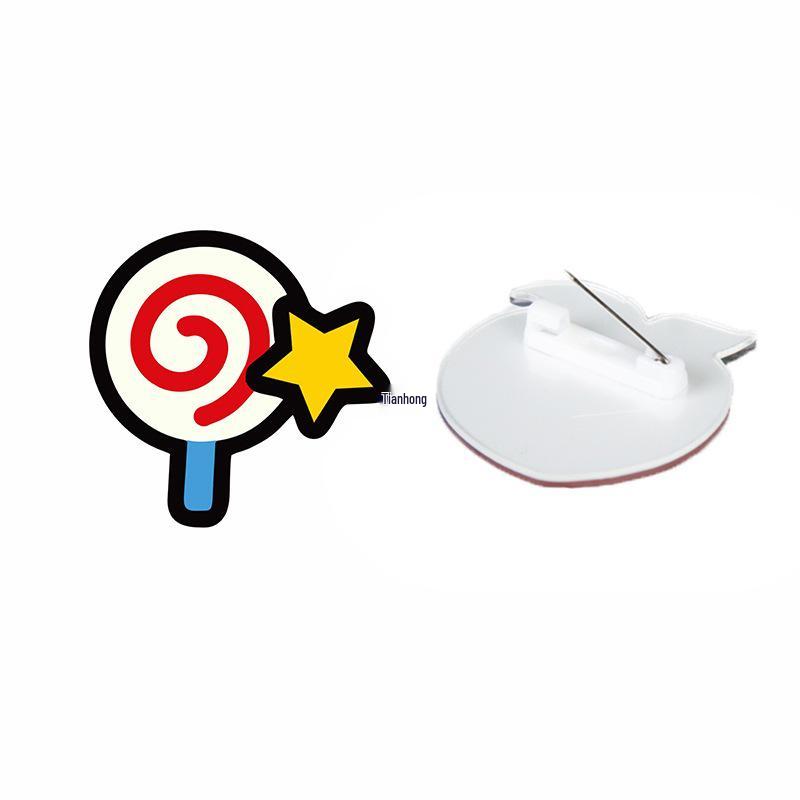 Colorful Cartoon Rainbow Acrylic Brooch Pin for Bags and Clothes