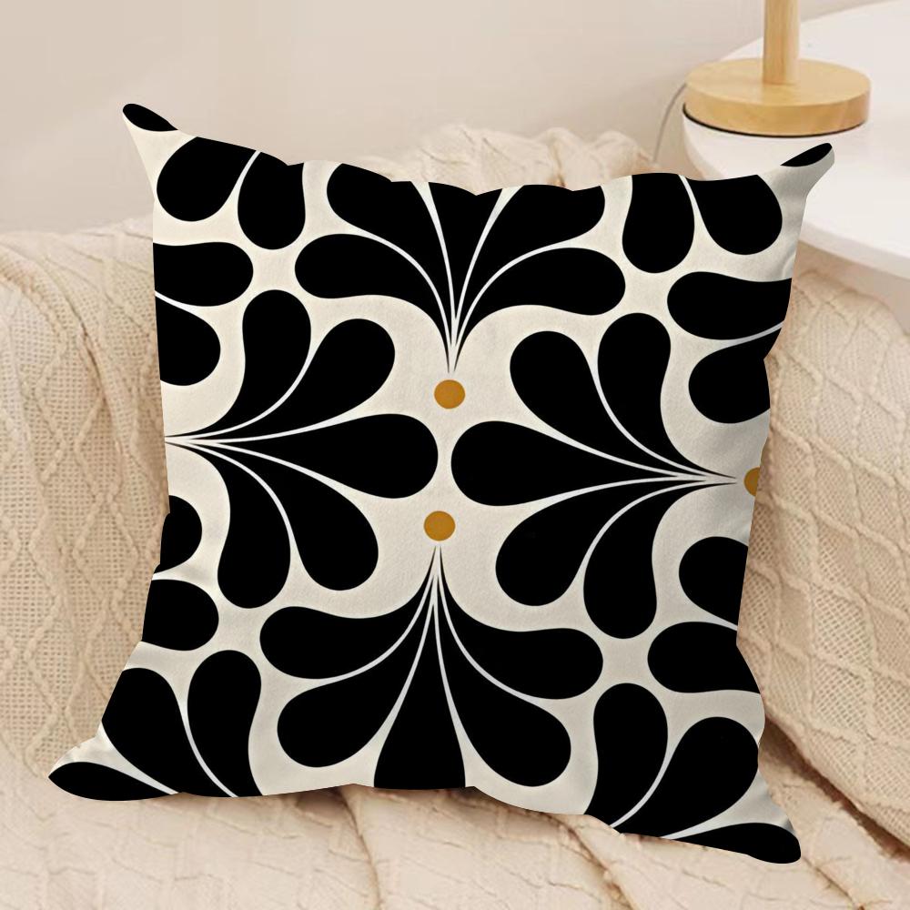 Symmetrical Pattern Cushion Cover Pillowcase Ultra Soft Skin Friendly Fabric Cloud Like Comfort Concealed Zipper