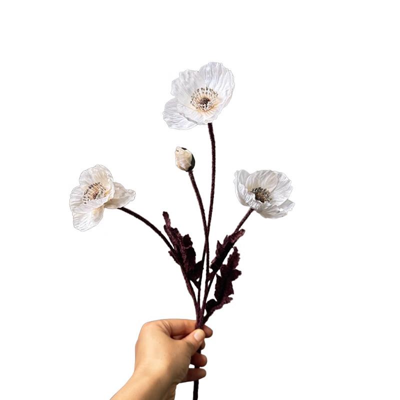 

Ву Лі Осінні Флоковані Маки Штучні Квіти (5 шт)