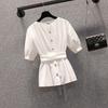 Simplicity, high-end sense, white satin shirt, women's professional interview shirt, design sense, niche top