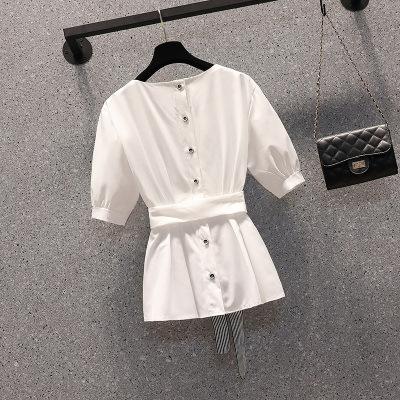 Simplicity, high-end sense, white satin shirt, women's professional interview shirt, design sense, niche top