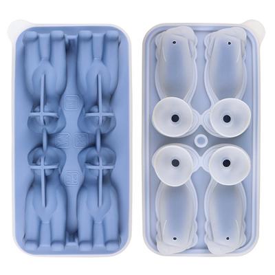 3D Labrador Ice Cube Mold Silicone Dog-Shape Ice Cube Tray 4-Hole Reusable Ice Molds for Cocktail