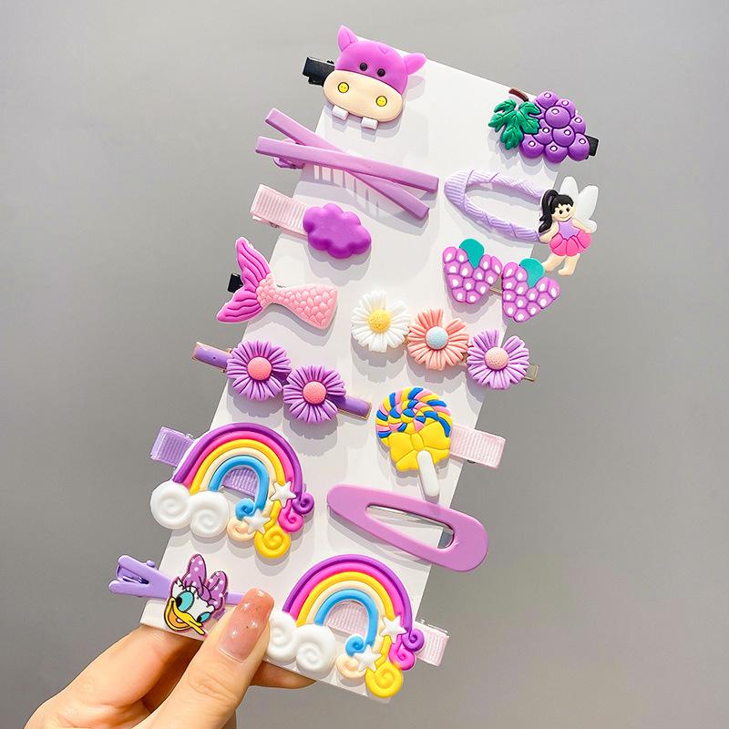 

2024 Красочные заколки-уточки для девочек - Милые заколки для боковых прядей и непослушных волос, Детские головные уборы