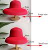 Summer Hepburn Straw Hat Retro Design Large Brim Straw Hat for Women Large Brim Orange New Solid Color Beach Vacation Large Sun