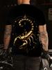 Men's 3D Scorpion Pattern Digital Print Short-Sleeve T-Shirt | Casual and Comfortable Crew Neck, Stylish and Versatile Regular Fit, Essential for