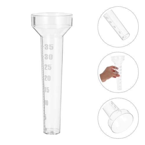 HANABASS Rain Gauge, Rain Gauge Tube, Measurement Test Tube, Easy to Read, 35mm, for Outdoor Garden Use