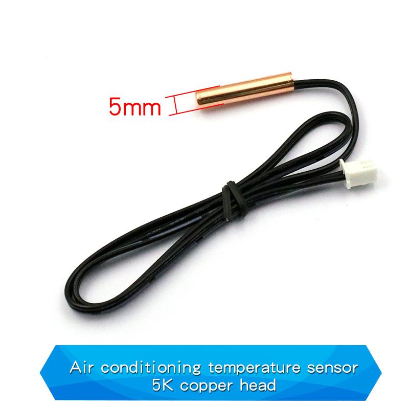 2PCS Air Conditioning Temperature Sensor 5K 10K 15K 20K 25K 50K 100K Conditioner Tube Sensor Rubber Head Copper Head