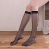 Women's Ultra-Thin Mid-Calf Transparent Stockings: Anti-Snag, Black/Skin Tone, Spring/Autumn