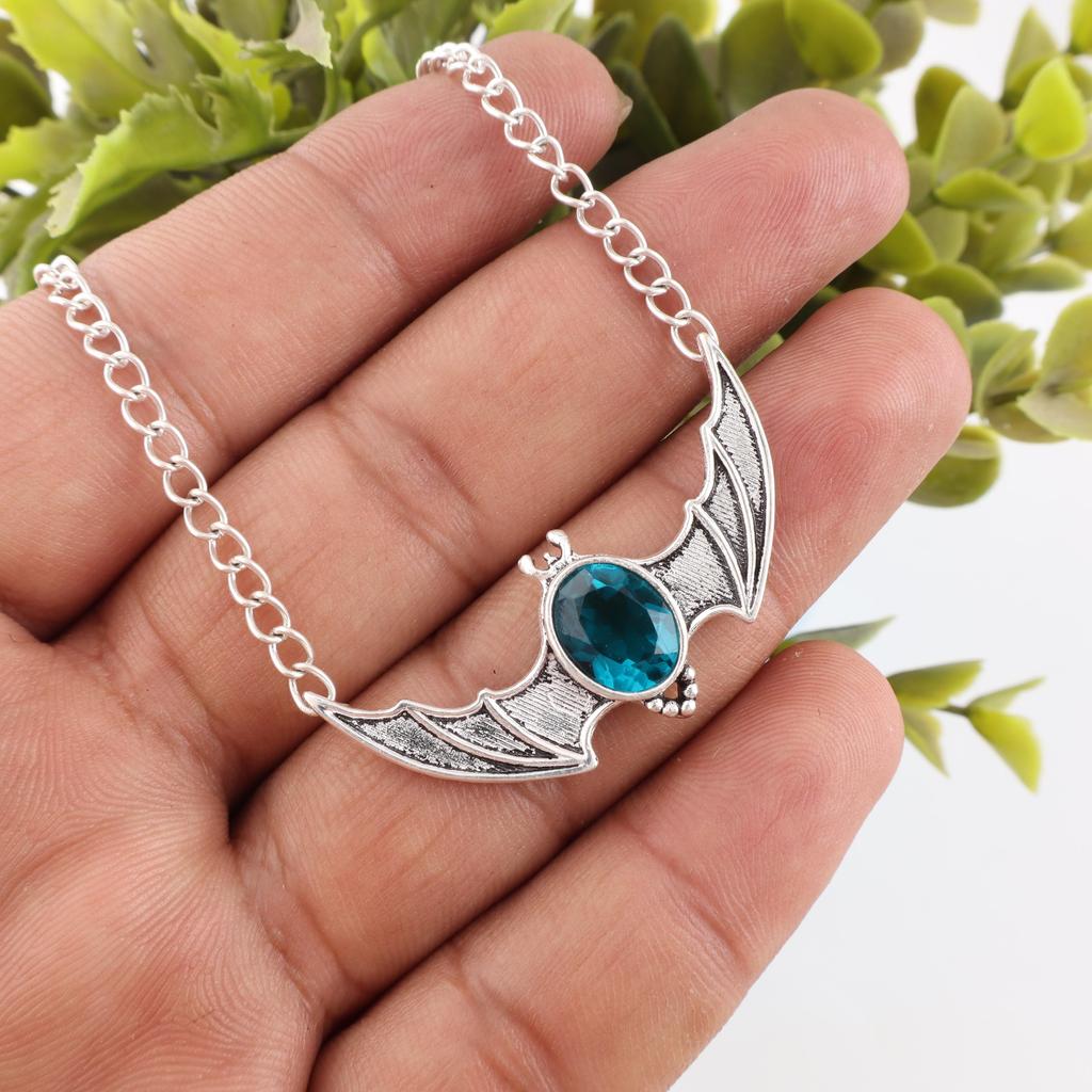 Apatite Gemstone Jewelry, 925 Solid Sterling Silver Pendant Handmade Gorgeous Silver Jewelry For Wedding Gift