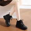 Thick-soled booties, Martin boots, women's new women's shoes, increased height in autumn and winter boots, fleece casual work boots, shoes