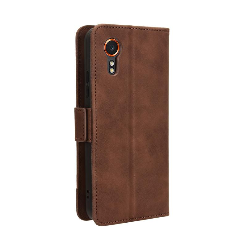 Für Samsung Galaxy XCover 7 Flip Type Telefonhülle für Samsung XCover 7 Leder Multi-Card Slot Handy Brieftasche Hülle