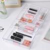 7PCS/Set Transparent Desktop Storage Box ins Desk Drawer Organizers Set Plastic Bathroom Sundries Makeup Cosmetic Organizer