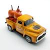 Vintage Metal Pickup Truck Model With Pumpkin Maples Leaf Ornaments Autumn Harvest Thanksgiving Decors For Tiered Tray