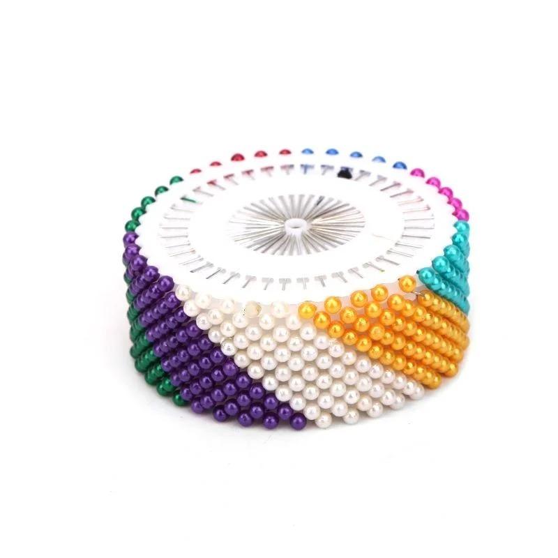 480Pcs/box Sewing Pins Straight Head Pins Colorful White Round Pearl Dressmaking Quilting for Crafts.