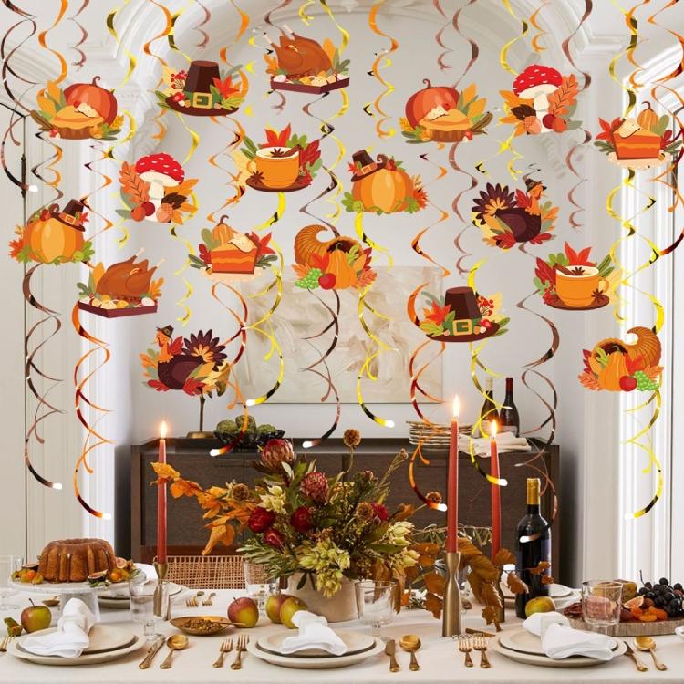 Einzigartige Thanksgiving Wirbeldekorationen Elegante Thanksgiving Wirbeldekoration Schönes Hängeornament Feiertagsakzent