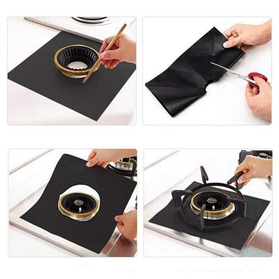 4/2Pcs Gas Stove Protector Cooker Cover Liner Clean Mat Pad Reusable Oil-proof Gas Stove Stovetop Protector Cookware Accessories