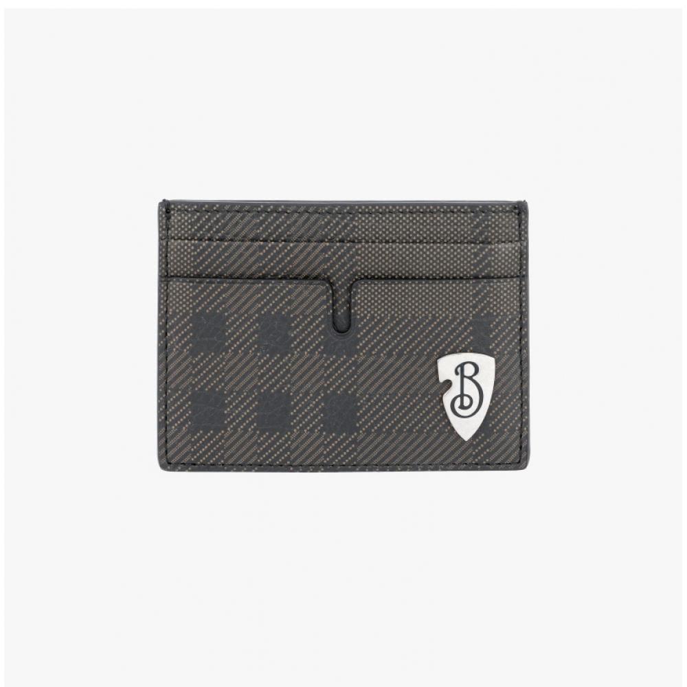 Burberry 8102931 B9744 Check B Shield Card Holder