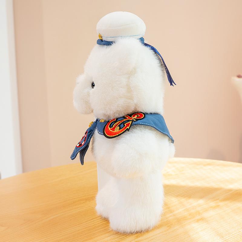 Navy Veteran Bear Plush Toy - Cute Little Bear Doll Birthday Gift Souvenir
