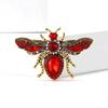 Stylish Luxury Glass Bee Brooches for Women Unisex Rhinestone Insect Pins Event Party Backpack Decoration Clothes Accessories