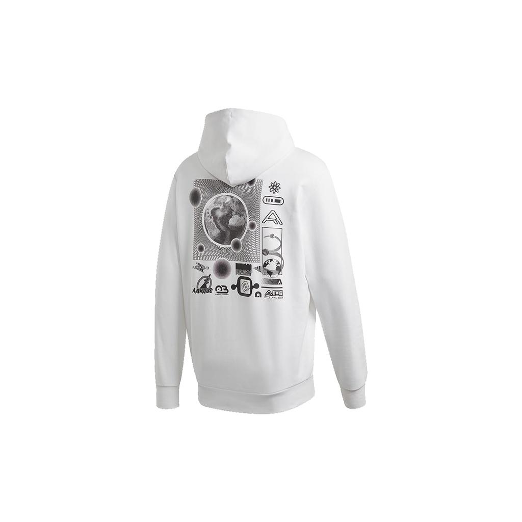 Adidas Sweatshirts Men's White Hooded Moderate Regular GI6397