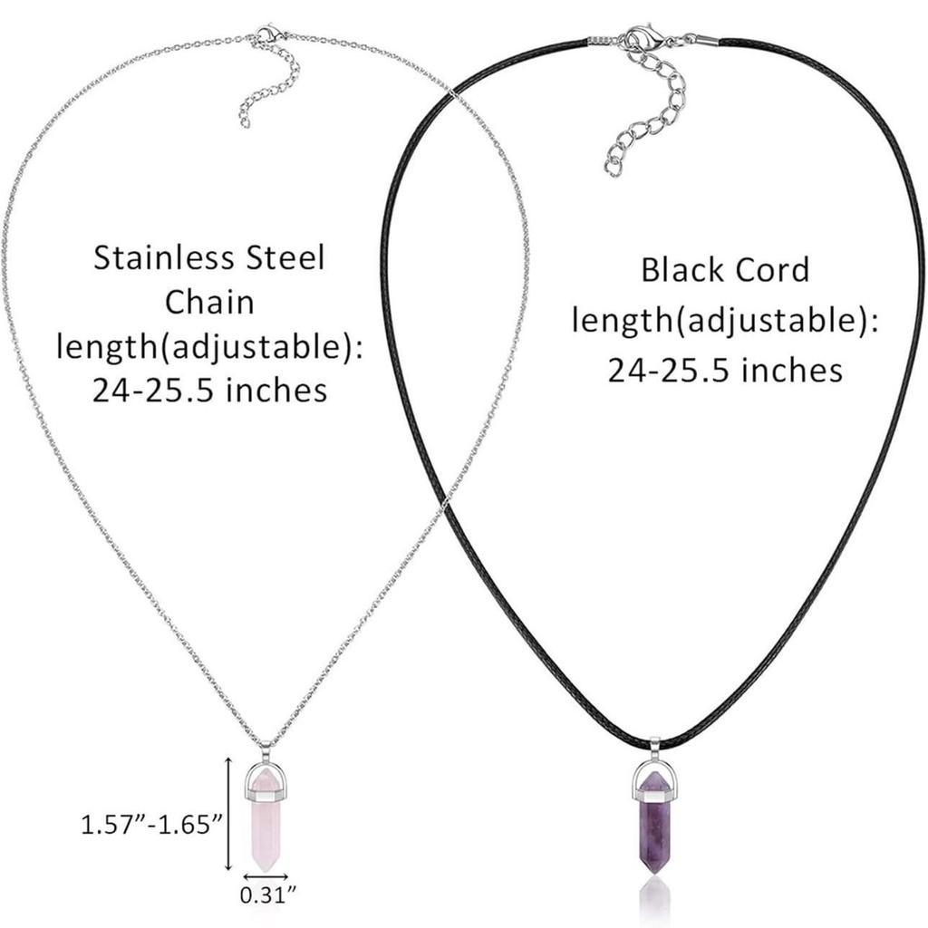 Jade Hexagonal Crystal Pendant Necklace - Multicolor Crystal Sweater Chain
