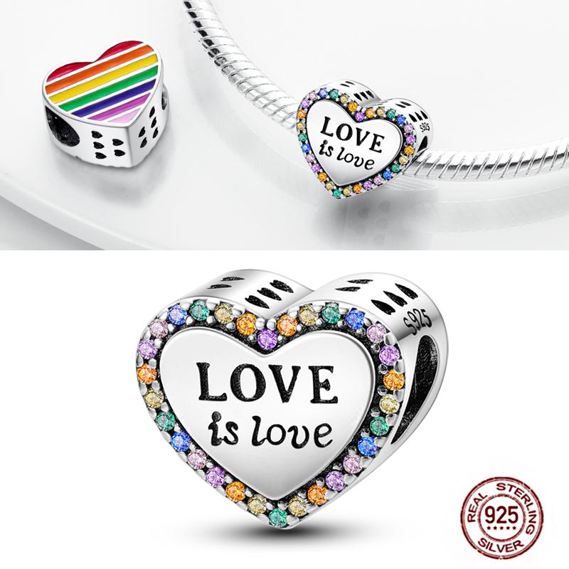 Copper Love Heart-Shaped Family Boy Girl Pet Charms Fit Original Pendant Bracelet Friendshipbeads Diy Jewelry