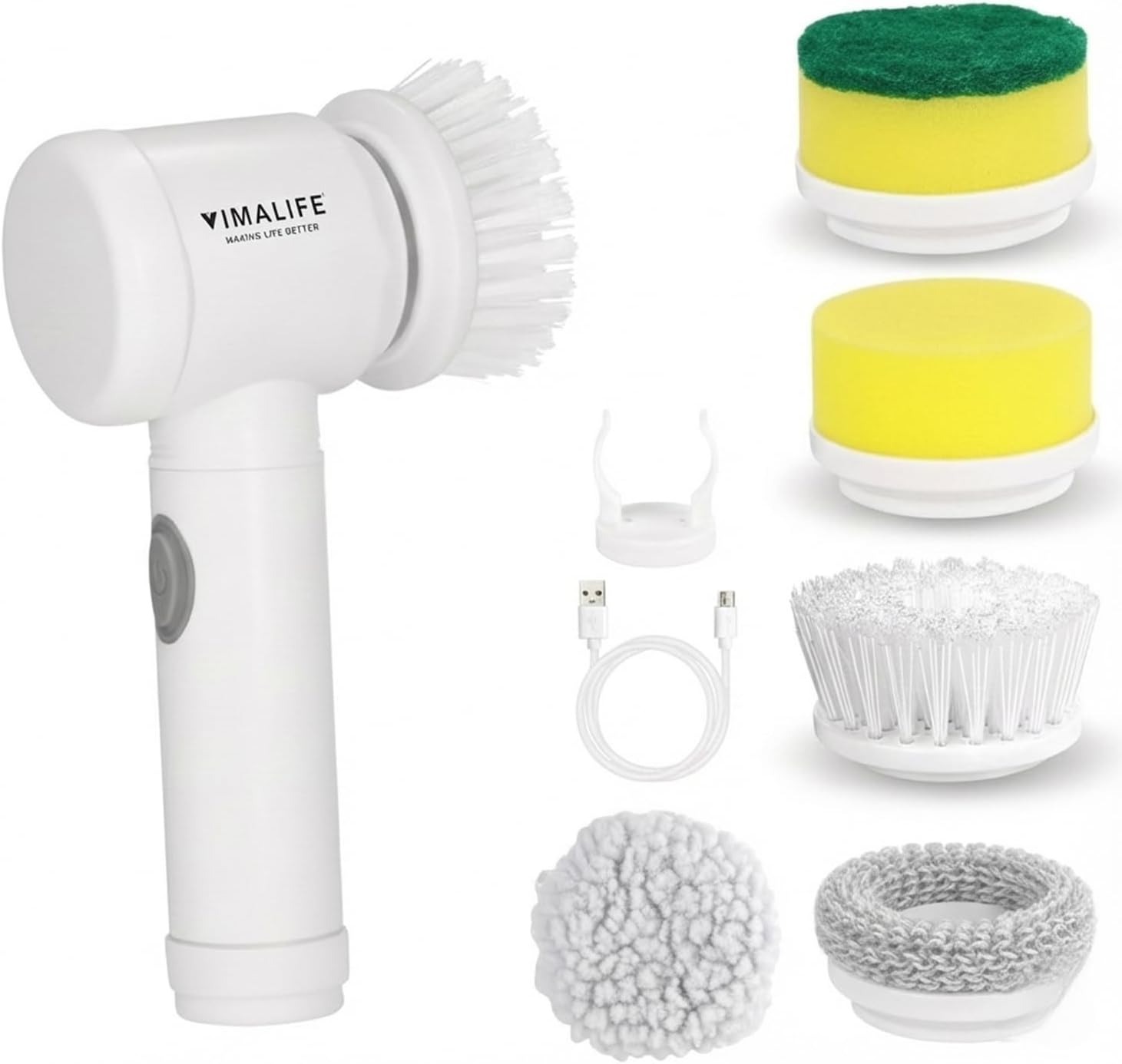 

Electric Spin Scrubber, Cordless Bathroom Scrubber Waterproof with 5 Replaceable Heads, Power Scrub Brush for Show United States