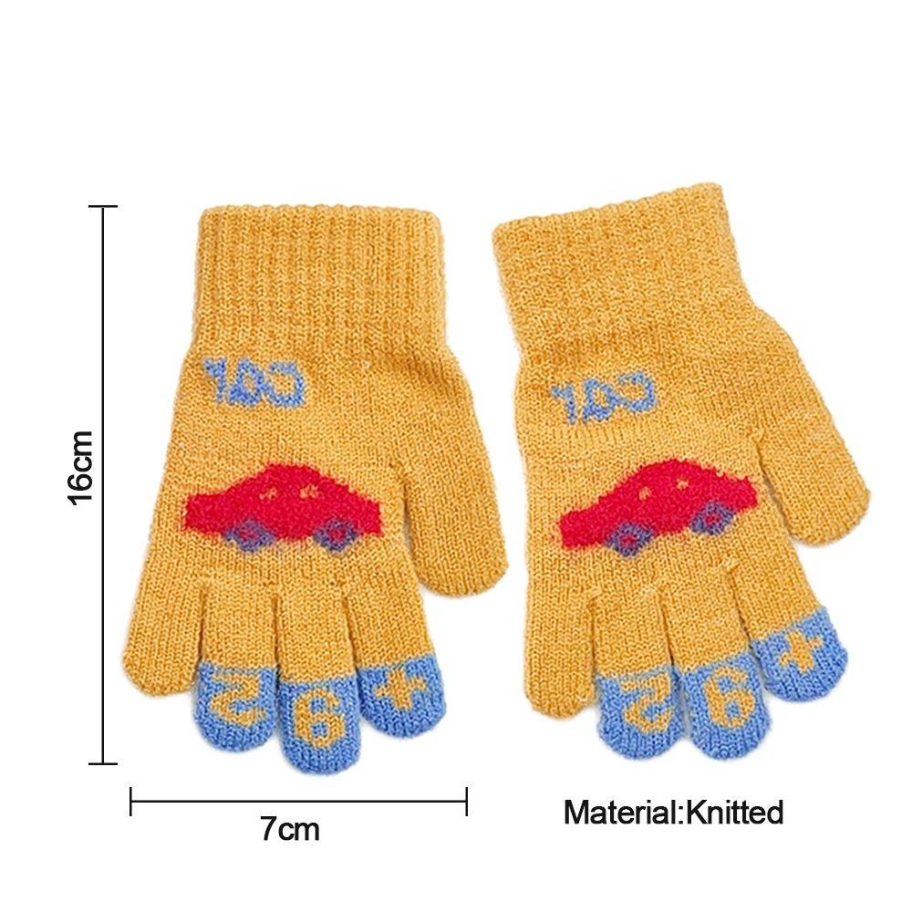 Soft Winter Warm Girls Mittens Kids Gloves Knitted Children Gloves