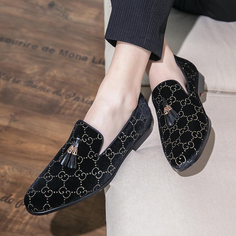 

Осенние новые кожаные туфли мужские большого размера с одной педалью, повседневные британские шапочки, мужские повседневные кожаные туфли, обувь для вождения 45