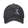 Classic X Files Logo Baseball Cap Casual Distressed Denim Washed TV Shows Headwear Unisex Style Outdoor Summer Caps Hat