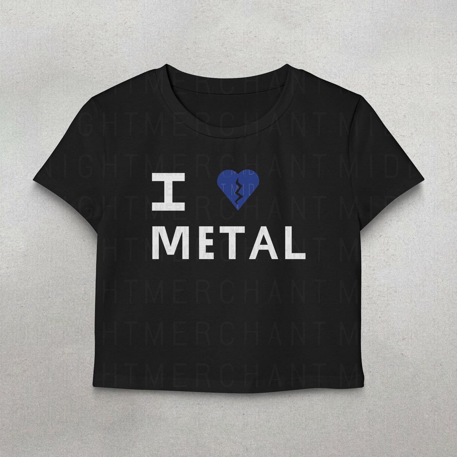 Elliot Smith Shirt, I love metal tshirt, Cute crop tops, Grunge tshirts, Elliot smith tshirt, Trendy crop tops, goth shirts, gifts for her 3XL