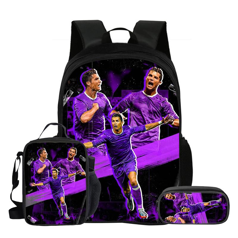 Boys Girls Everyday Backpack Knapsack Football Star Starry Sky Backpack School Tote L-Lamin Yamal Roomy Mochila Rucksack School
