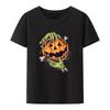 Classic Halloween Pumpkin In Zombie Hands Cotton T Shirt Men Women Summer Leisure Y2k Streetwear Creative Trend Cool Camisetas
