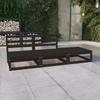 Day and Night - Day and Night Garden Furniture Set 3 Pieces and Black Pine Wood Cushions