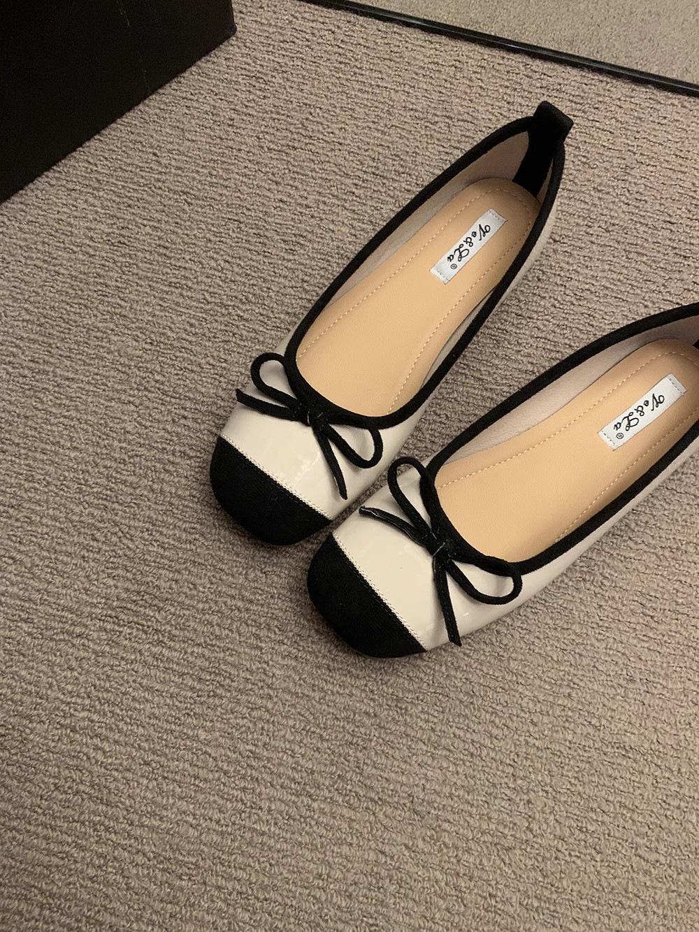 

2024 корейская версия французских бантов серебристые одинарные туфли конфетные женские туфли плоские туфли летние вечерние туфли балетки 35