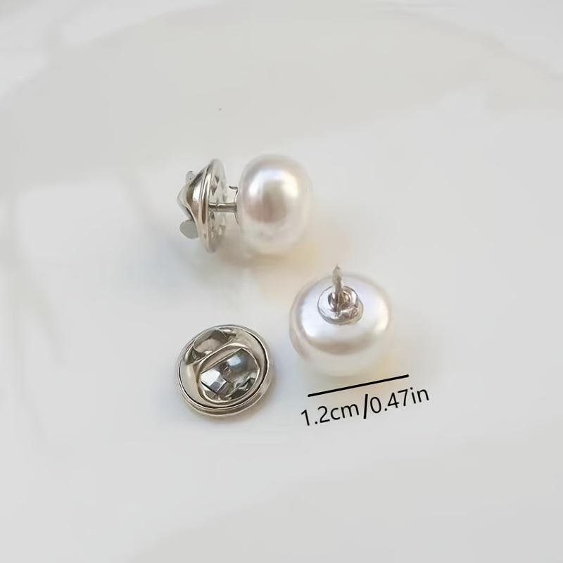 5pcs Imitation Pearl Plastic Snap Button  No Sewing Adjustable Buckle Ring Shirt Decoration  Clothing and Coat Fixing Button