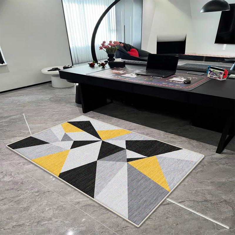 

Geometric Office Computer Tables Chair Mat Modern Decoration Living Room Easy Clean Non-slip Carpet Bedroom Study Washable Rug 60*90cm