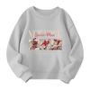 Boys and girls round neck plus velvet pullover printed top sweatshirt